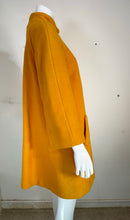 1960s Space Age Mod Bright Tangerine Wool Twill Side Zipper Coat