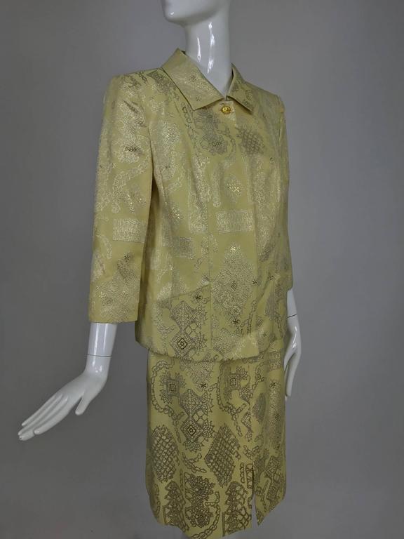 Christian Lacroix 2pc Metallic Brocade Jacket and Skirt 1980s