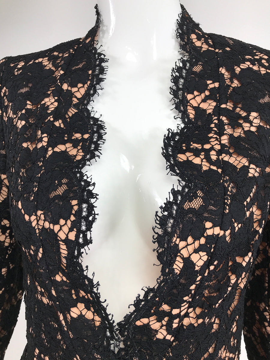 Stella McCartney Black Lace Jacket with Nude Lining Unworn with