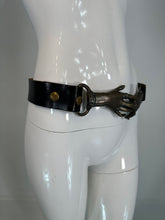 1970s Original Casting Victorian Inspired Clasping Hands Belt & Buckle W/Rings