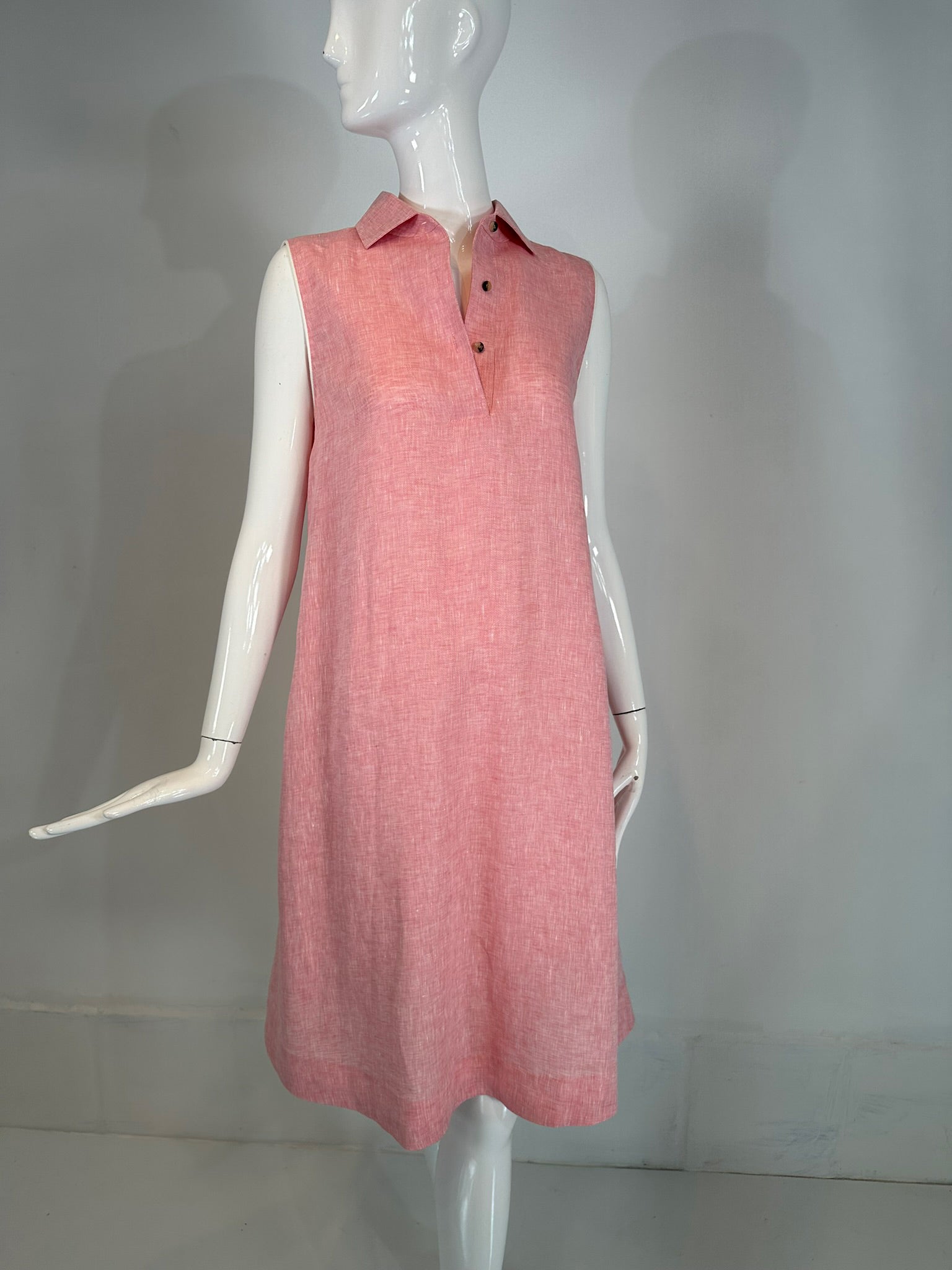 pink linen button dress Blush Pink Linen Dress, Button Down Midi Dress with Ruffles, Bust Pockets, Romantic Linen Summer Shirt Dress, Handmade Soft Pink Linen Dress