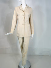 Jil Sander Off White Cotton Single Breasted Patch Pocket Jacket & Pant Set 38