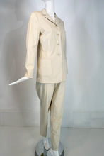 Jil Sander Off White Cotton Single Breasted Patch Pocket Jacket & Pant Set 