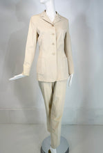 Jil Sander Off White Cotton Single Breasted Patch Pocket Jacket & Pant Set 