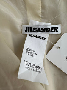 Jil Sander Off White Cotton Single Breasted Patch Pocket Jacket & Pant Set 