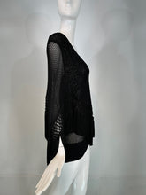 Moschino Couture Black Crochet Fringe Cape Mini Dress 44