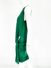 John Paul Gaultier Public Rare 1980s Green Cotton Jersey Wrap & Tie Dress