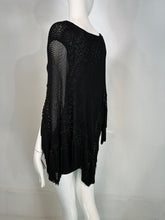 Moschino Couture Black Crochet Fringe Cape Mini Dress 44