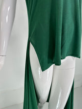John Paul Gaultier Public Rare 1980s Green Cotton Jersey Wrap & Tie Dress