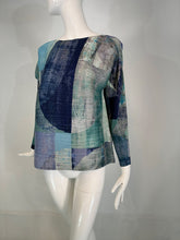 Issey Miyake Pleats Please Blue Grey Modernist Long Sleeve Top 5