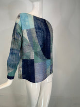 Issey Miyake Pleats Please Blue Grey Modernist Long Sleeve Top 5