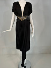 Norma Kamali 1980s Balloon/Leggins Plunge Neck Black Jersey Jumpsuit OSFM