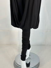 Norma Kamali 1980s Balloon/Leggins Plunge Neck Black Jersey Jumpsuit OSFM