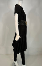 SOLD Norma Kamali 1980s Balloon/Leggins Plunge Neck Black Jersey Jumpsuit OSFM