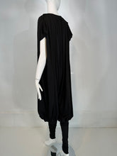 SOLD Norma Kamali 1980s Balloon/Leggins Plunge Neck Black Jersey Jumpsuit OSFM