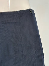 Chanel 2002C Navy Blue Triple Layer Tulle Ruffle Edge Gored Skirt 38