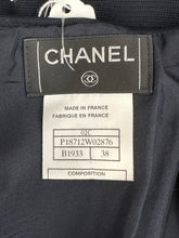 Chanel 2002C Navy Blue Triple Layer Tulle Ruffle Edge Gored Skirt 38