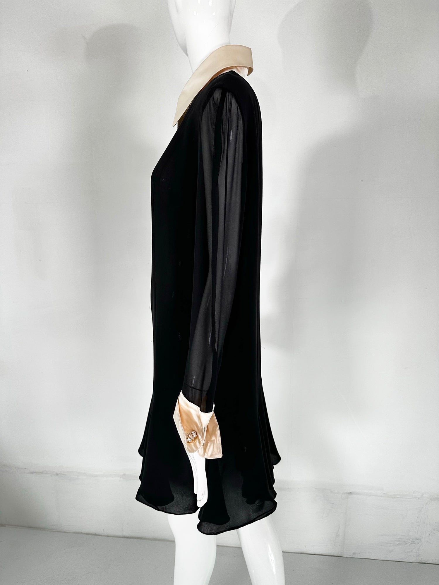 Faith Black Chiffon Pants