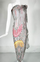 Etro Silk Paisley Shawl in Greys, Blues, Yellow & Pink 54" x 54"