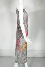 Etro Silk Paisley Shawl in Greys, Blues, Yellow & Pink 54" x 54"