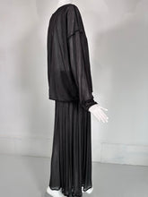 Dolce & Gabbana Sheer Black & White Nylon Athleisure Over size Top & Maxi Skirt