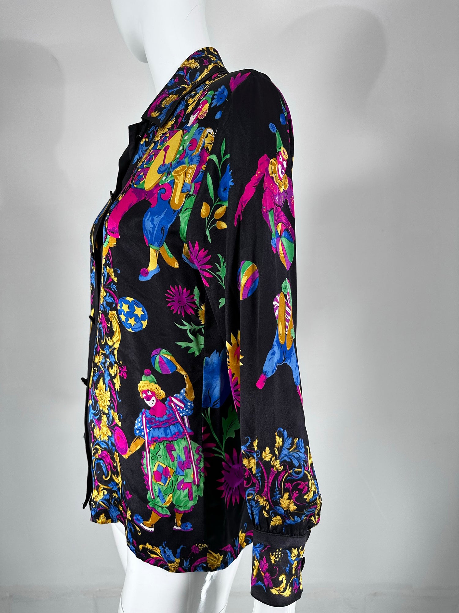 Escada 1990s Rare Margaretha Ley Escada Silk Print Collectable 