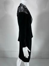 SOLD Thierry Mugler Black Cord Lace Hourglass Jacket & Skirt Set  1980s  40