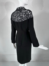 SOLD Thierry Mugler Black Cord Lace Hourglass Jacket & Skirt Set  1980s  40