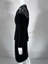 SOLD Thierry Mugler Black Cord Lace Hourglass Jacket & Skirt Set  1980s  40