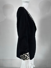 Christian Dior Black Princess Seam Tuxedo Jacket Black White Velvet Lapels 1990s