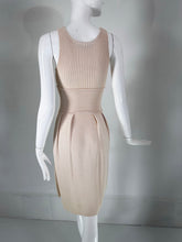 Christian Dior Paris Ribbed Knit Beige Tank Dress 2010  XS