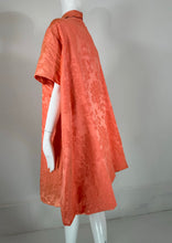 Lanvin Castello Haute Couture Coral Silk Brocade Coat & Dress Ensemble 1950s