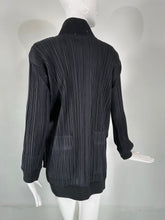 Issey Miyake Pleats Please Black Funnel Neck Hidden Zipper Front Long Jacket 3