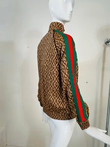 Gucci GG Logo Red & Green Web Tape Bomber Jacket XXS Unworn With Tags