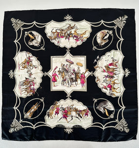 SOLD Hermes Les Chevaux Des Empereurs Moghols Silk Twill Scarf  by Jean de Fougerolle