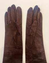 Chanel Buttery Soft Chocolate Brown Leather 8 Button Elbow Length Gloves 7