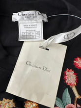 Christian Dior 2001 J'ADORE DIOR Black Embroidered  Short Sleeve T-Shirt 10