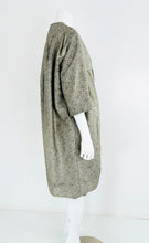 Ben Zuckerman Silver & Ice Blue Metallic Brocade 1950s Sac Back Evening Coat