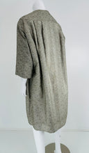 Ben Zuckerman Silver & Ice Blue Metallic Brocade 1950s Sac Back Evening Coat