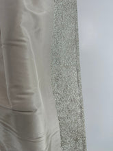 Ben Zuckerman Silver & Ice Blue Metallic Brocade 1950s Sac Back Evening Coat