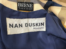 Geoffrey Beene Beene Bazaar Mod Matching Plaid Kangaroo Pocket Swing Coat 1960s