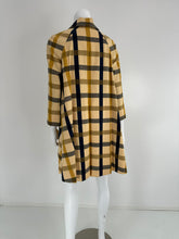 Geoffrey Beene Beene Bazaar Mod Matching Plaid Kangaroo Pocket Swing Coat 1960s