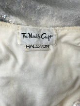 Halston Iconic Clouds Dress in Stormy Grey & Cream Iridescent Sequins Mid 1970s