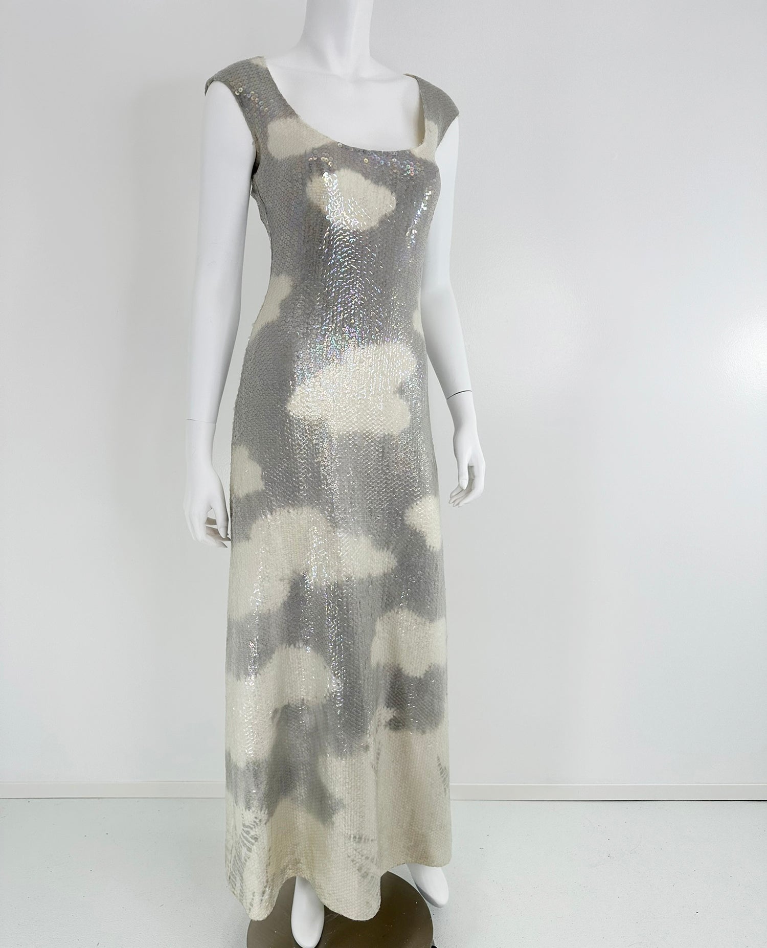 silver halston dress Reiss Halston Sequin Mini Dress in Silver