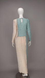 Mary McFadden pleated gown 1980s