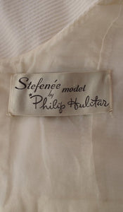 Philip Hulitar lace applique cocktail dress 1960s