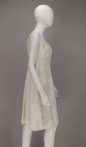 Philip Hulitar lace applique cocktail dress 1960s