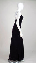 Helen David English Eccentrics silk velvet bias cut gown