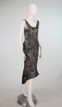 Silver and black metallic brocade & metallic lace dress 1920s