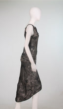 Silver and black metallic brocade & metallic lace dress 1920s